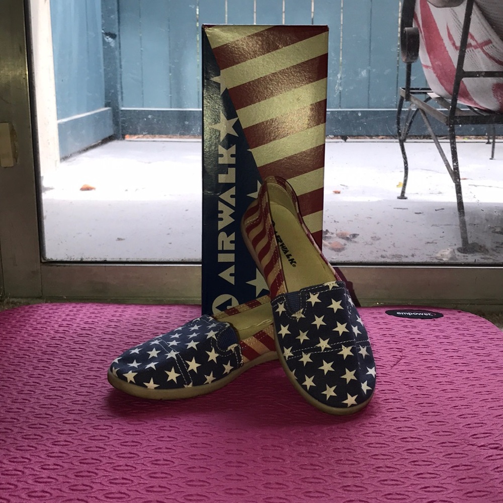 American Flag Slip on Flats
